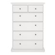 Paris Chest - 2+4 Drawer - White