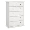 Paris Chest - 2+4 Drawer - White