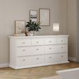 Paris Chest - 8 Drawer - Wide - White