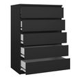 Naia Chest - 5 Drawer - Black