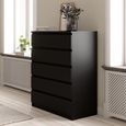Naia Chest - 5 Drawer - Black