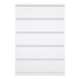 Naia Chest - 5 Drawer - White Gloss