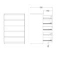 Naia Chest - 5 Drawer - White Gloss