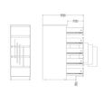 Naia Chest - 5 Drawer - Narrow - Black