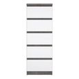 Naia Chest - 5 Drawer - Narrow - Grey Concrete