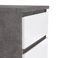 Naia Chest - 5 Drawer - Narrow - Grey Concrete