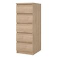 Naia Chest - 5 Drawer - Narrow - Oak