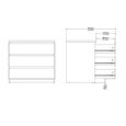 Naia Chest - 3 Drawer - Small - White Gloss