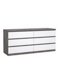 Naia Chest - 6 Drawer - Wide - Grey Concrete