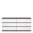 Naia Chest - 6 Drawer - Wide - Grey Concrete