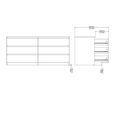 Naia Chest - 6 Drawer - Wide - White Gloss