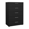 Pepe Chest - 5 Drawer - Black