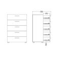 Pepe Chest - 5 Drawer - Black