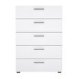 Pepe Chest - 5 Drawer - Oak and White Gloss