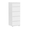 Nova Chest - 5 Drawer - Narrow - White