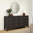 Barcelona Dresser - 8 Drawer - Wide - Black