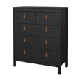 Barcelona Chest - 3+2 Drawer - Black