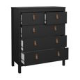Barcelona Chest - 3+2 Drawer - Black