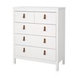 Barcelona Chest - 3+2 Drawer - White
