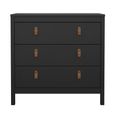 Barcelona Chest - 3 Drawer - Small - Black