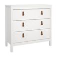 Barcelona Chest - 3 Drawer - Small - White
