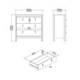 Barcelona Chest - 3 Drawer - Small - White