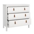 Barcelona Chest - 3 Drawer - Small - White