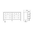 Barcelona Dresser - 8 Drawer - Wide - White