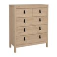 Barcelona Chest - 3+2 Drawer - Jackson Hickory Oak