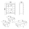 Barcelona Chest - 3+2 Drawer - Jackson Hickory Oak
