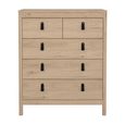 Barcelona Chest - 3+2 Drawer - Jackson Hickory Oak