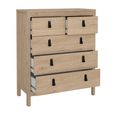 Barcelona Chest - 3+2 Drawer - Jackson Hickory Oak