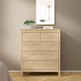 Madrid Chest - 3+2 Drawer - Jackson Hickory Oak