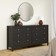 Madrid Dresser - 8 Drawer - Black
