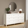 Madrid Dresser - 8 Drawer - Wide - White