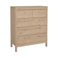 Madrid Chest - 3+2 Drawer - Jackson Hickory Oak