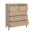 Madrid Chest - 3+2 Drawer - Jackson Hickory Oak