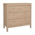 Madrid Chest - 3 Drawer - Jackson Hickory Oak