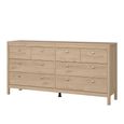 Madrid Dresser - 4+4 Drawer - Double - Jackson Hickory Oak