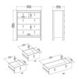 Madrid Chest - 3+2 Drawer - Black