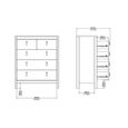 Madrid Chest - 3+2 Drawer - Black