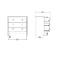 Madrid Chest - 3 Drawer - Small - Black