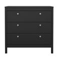 Madrid Chest - 3 Drawer - Small - Black