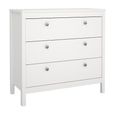 Madrid Chest - 3 Drawer - Small - White