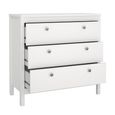 Madrid Chest - 3 Drawer - Small - White