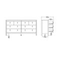 Madrid Dresser - 8 Drawer - Black