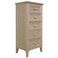 Ennis Chest - 5 Drawer - Tall - Natural Matt Lacquered