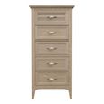 Ennis Chest - 5 Drawer - Tall - Natural Matt Lacquered