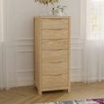 Stockholm Chest - 6 Drawer - Tall - Oak