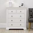 Paisley Chest - 2+3 Drawer - Wide - White Painted